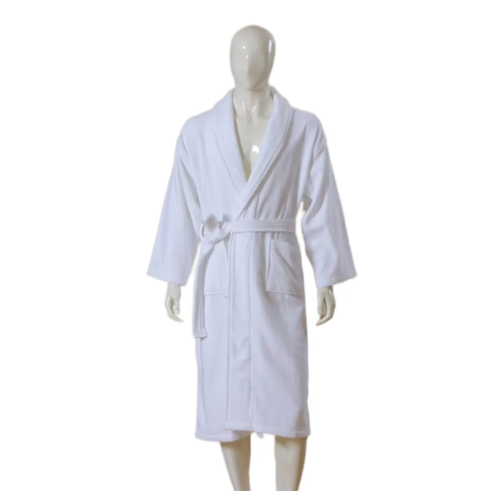 Atacado Hotel Banheiro Robes Luxo 100% Algodão Hotel Spa Terry Pano Roupão