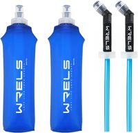 Bouteille souple en TPU de couleur personnalisée pour le sport, le camping, la course à pied - Anti-fuite, compatible lave-vaisselle, sans BPA, unisexe, 150 ml/250 ml/500 ml