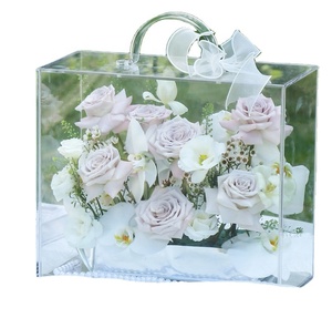 Wholesale Transparent Acrylic Box Portable Holiday Gift Flower Box Couple Advanced Accompanying Gift Box