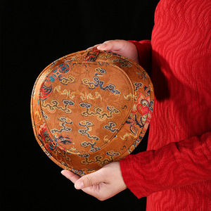 Chinese Style Handmade <b>Bamboo</b> Woven Fruit Plate Round Living Room Home Food Storage Tray - Product Image 3