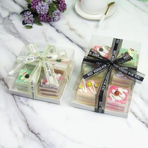 カスタムウェディングパフキャンディドーナツボックス4/6グリッドデザートフルーツパイベーカリーチーズケーキ透明デザートボックスふた付き - Product Image 1