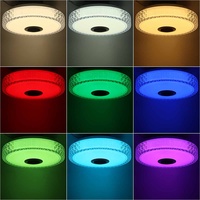 Lampes de plafond en cristal LED modernes, éclairage décoratif multicolore RGB, télécommande musicale intelligente, pour salon, salle de bain