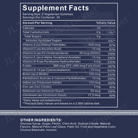 Julong OEM Hommes Multivitamines Gommes remplies de liquide Sans sucre Adulte Multivitamines de soutien Multivitamines Minéraux pour l'énergie de la peau