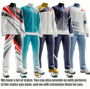 Tuta Sportiva per <span class=keywords><strong>Uomo</strong></span> e Donna, Abbigliamento Attivo Blu e Bianco, Streetwear per Allenamento, Palestra, Corsa, Jogging, Giacca Softshell - Product Image 3