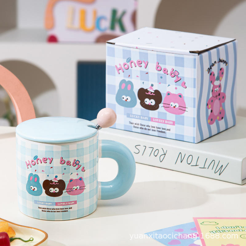 (รุ่นตาข่ายสีน้ำเงินพร้อมฝาปิดและช้อน)