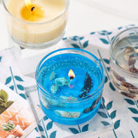 Großhandel Hochtransparente Öko-Freundliche Jelly-Wachs Handgemachte Blumen-Einbettungs-Duftkerze Auslaufsicher