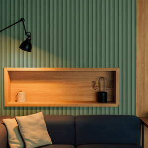 Pannello Murale in PVC Flessibile Impermeabile per Sfondo <span class=keywords><strong>TV</strong></span>, Decorazione Ignifuga Bianca e Dorata per Camera da Letto - Product Image 1