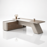 Bureau d'angle moderne pour cadre dirigeant et espace de réception avec tiroir, taille personnalisée, finition sur mesure