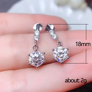 Orecchini Pendenti in Zirconia Effetto Moissanite, Eleganti per Ufficio, Uso Quotidiano e Feste, Gioielli da Donna, Idea Regalo - Product Image 3