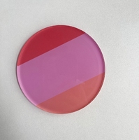 Sous-verres en acrylique magenta pour café et thé au lait, tapis isolant thermique haute définition, décoration de table, tapis décoratif