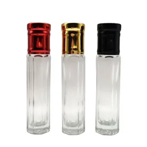 new design 6ml attar design with white plastic roller new design aluminum cap