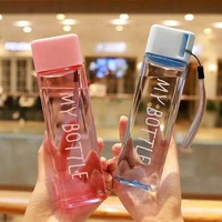 Lakuna 500ML Tasse personnalisée personnalisée Bouteille d'eau portable Tasse à boire créative en plastique résistant à la chaleur Bouteille d'eau de sport