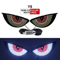 Lumière de signalisation LED pour pare-brise de voiture Devil Eye, lumière de signalisation avant et arrière de la voiture, lumière décorative clignotante USB pour la colère sur la route