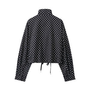 Aoyema – Ensemble Sportswear Élégant pour <span class=keywords><strong>Femme</strong></span> : Haut à Manches Longues Col Montant et Short Imprimé à Pois – Séchage Rapide, Respirant, <span class=keywords><strong>Veste</strong></span> Décontractée - Product Image 6