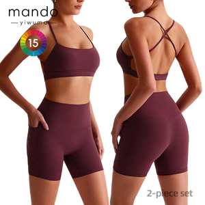 Bán Buôn 75% Nylon 25% Spandex Thoáng Khí Nhanh Chóng Khô Của Phụ Nữ Phòng Tập Thể Dục Thiết Lập Với Túi - Product Image 1