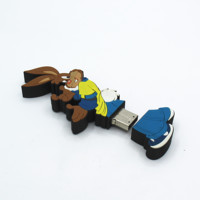 Pendrive con forma de conejo de precio bajo, material publicitario, figura de dibujos animados, unidad Flash Usb de 64GB, a precio bajo, en línea