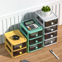Vente directe d'usine de stockage en plastique armoire de bureau multicouche boîte anti-poussière en plastique empilable bureau armoire de stockage de bureau