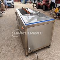 RVS Cassave Aardappel Wortelgroente Borstelrol Schiller Water Spuitende Hoge Efficiëntie 500-800kg/u Schilmachine