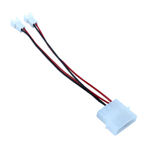 Molex 4-pins naar dubbele 2-pins XH2.54 ventilatorsplitter, vergrendelbare stekkerkabel voor pc-chassis koelsysteem - Product Image 5