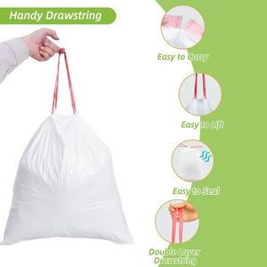 ถุงขยะแบบมีเชือกผูก ย่อยสลายได้ เป็นมิตรกับสิ่งแวดล้อม สำหรับขยะในครัวเรือน - Product Image 1