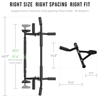 Barre de traction horizontale Trully Safe Locking pour usage domestique, avec support de sécurité et stations de dips pour tractions