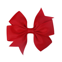 Ruban de couleur unie, 40 couleurs, 3 pouces, gros-grain, nœud de queue d'hirondelle, accessoires de cheveux pour bébés et enfants