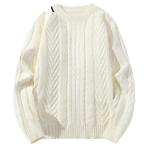 Suéter de Punto Acrílico Transpirable de Corte Ajustado para Hombre y Mujer, Otoño Invierno, Grueso y Cómodo con Logotipo Frontal - Product Image 4