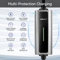 BOULT nouveau chargeur portable EV rapide mobile 3.5KW/7KW 16A/32A prise Schuko IP65 avec câble de 5M et garantie de 24 mois
