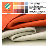 Tissu tricoté double face doux et lisse C/T/SP Air Layer 260 g/m² pour T-shirt, sweat à capuche, sweat-shirt, vêtements de détente, survêtement homme femme