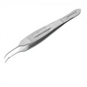 Surtechs Castroviejo Pinces de Suture Manuelles - Acier Inoxydable 1x2 Dents Instruments de Micro-Chirurgie Certifiés CE Classe III pour - Product Image 1