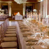 Service de Fournisseur Fabricant : Table de Bar et Chaises Pliantes Modernes en Verre 10 Places pour Mariages et Événements – Offre Spéciale Grandes Occasions