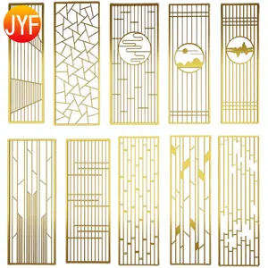 ZZ004 Cheap Price Stainless Steel Decorative Metal Room Divider SS Living Room Partition