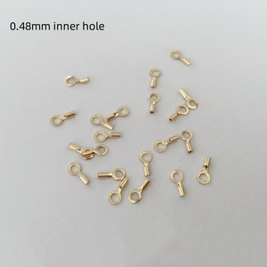 No deslustre GF 14K Gold Filled Crimp End <span class=keywords><strong>Claps</strong></span> para pulsera collar hallazgos de joyería accesorios de joyería DIY - Product Image 3