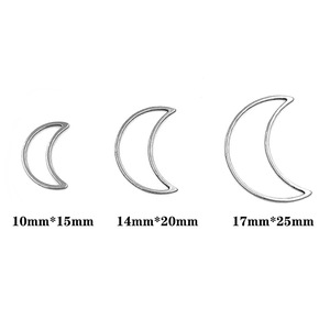 Composants de bijoux en acier inoxydable demi-lune pour la fabrication de boucles d'oreilles H1087, plaqué or - Product Image 2