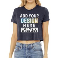 Logo personnalisé texte culture chemises femmes haut court chemise courte personnalisée Boxy recadrée t-shirt mince vente en gros Sport col rond Gym