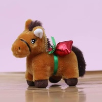 Vente en gros 13cm mini-cheval peluches peluches porte-clés poupées personnalisé peluche porte-clés jouets mascotte cheval année poupées en peluche