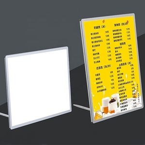 Custom LED Menu Board Pattern Ultra Slim Aluminum Frame Tempered Glass Advertising Light <b>Boxes</b> Outdoor Use Easy Hanging 12V JC-0 - Product Image 4