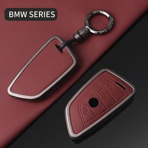 Usine <span class=keywords><strong>en</strong></span> gros nouveau Design <span class=keywords><strong>en</strong></span> cuir clé de voiture couverture métal télécommande clé protecteur pour BMW série 3 accessoires clés - Product Image 4