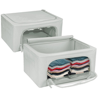 Grande fenêtre transparente poignées de transport vêtements couvertures placard chambres pliable sac de rangement organisateurs