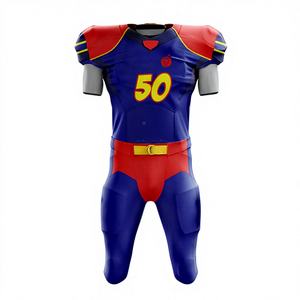 Uniforme de Fútbol Americano de Estilo Único, Personalizable para Equipos Nacionales, Manga Corta, Transpirable, 100% Poliéster, Personalizable para Hombre - Product Image 1