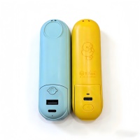 Kipas Mini Lipat USB Isi Ulang dengan Lampu Cermin Baterai 2000mAh Desain Portabel Motor Tanpa Sikat