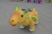 Modèle de scooter animatronique électrique personnalisé à monnayeur pour enfants, en forme de dinosaure, pour parcs d'attractions et centres commerciaux
