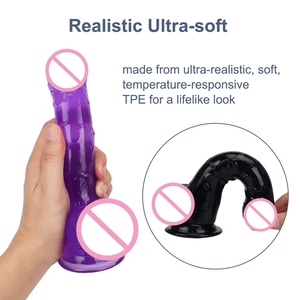 Penis Massager Sex Speelgoed 8 Inch Realistische Grote Penis <span class=keywords><strong>Dildo</strong></span> Vrouwelijke Kleurrijke Kristallen Glas <span class=keywords><strong>Dildo</strong></span> Penis Jelly <span class=keywords><strong>Dildo</strong></span> Voor Vrouwen Sucker - Product Image 4