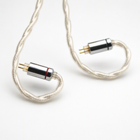 Câble audiophile 5N OCC en argent, 3,5 mm TRS vers 2x0,78 mm 2PIN, câble IEM tressé personnalisé