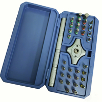 Jeu de tournevis magnétiques de qualité industrielle avec finition chromée, poignée à cliquet détachable, kit d'outils de réparation manuel portable