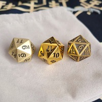 Dés à 20 faces en métal D&D promotionnels, accessoires de jeu de table, dés de jeu de rôle, jouet pour adultes, cadeau