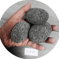 Œuf de lave volcanique en basalte naturel, pierre de sauna résistante aux hautes températures, pour sauna, barbecue et foyer