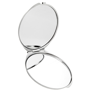 <b>Compact</b> 2x Double-Sided Folding Pocket Metal <b>Makeup</b> Mirror 6*6cm Gold Rose Gold Silver Custom Logo - Product Image 2