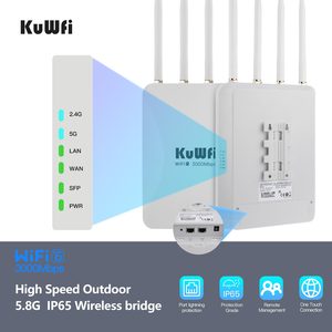 Kuwfi ax3000 wifi6 300 mét dài phạm vi cao-gain ăng ten 48V PoE 2.5 gam ngoài trời điểm truy cập cho công viên sân vận động bảo hiểm không dây - Product Image 3