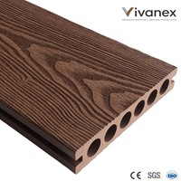Vivanex - Tarima de Madera Compuesta WPC Moderna Antideslizante con Diseño de Grano de Madera, Impermeable, para Uso en Exteriores, Jardín, Patio, Balcón